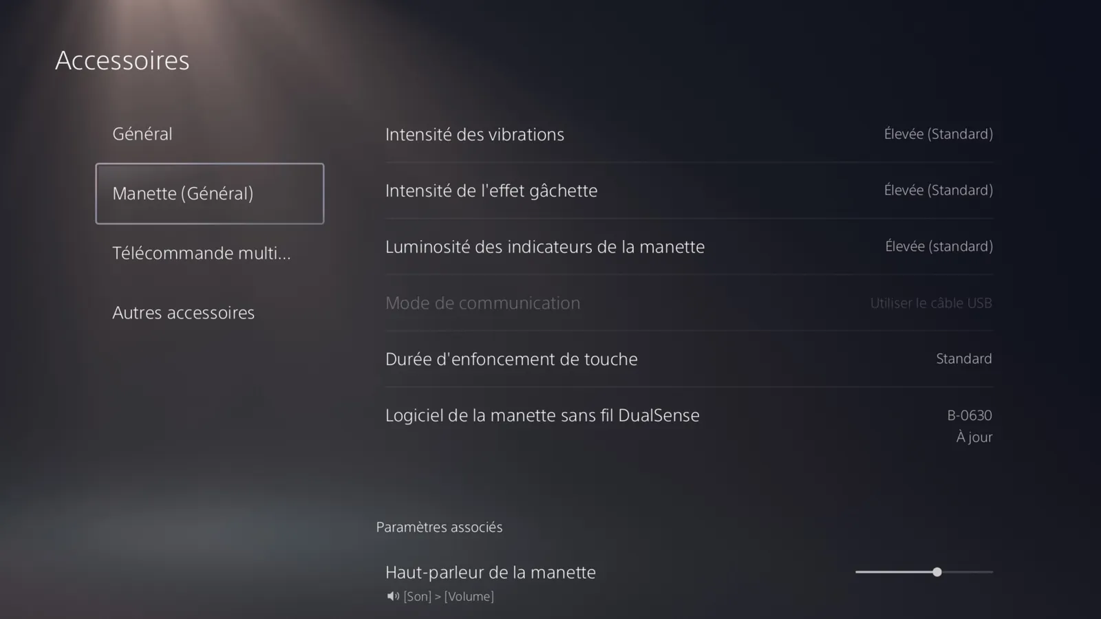 PS5 VIBRATION AND TRIGGERS — écran JELLY