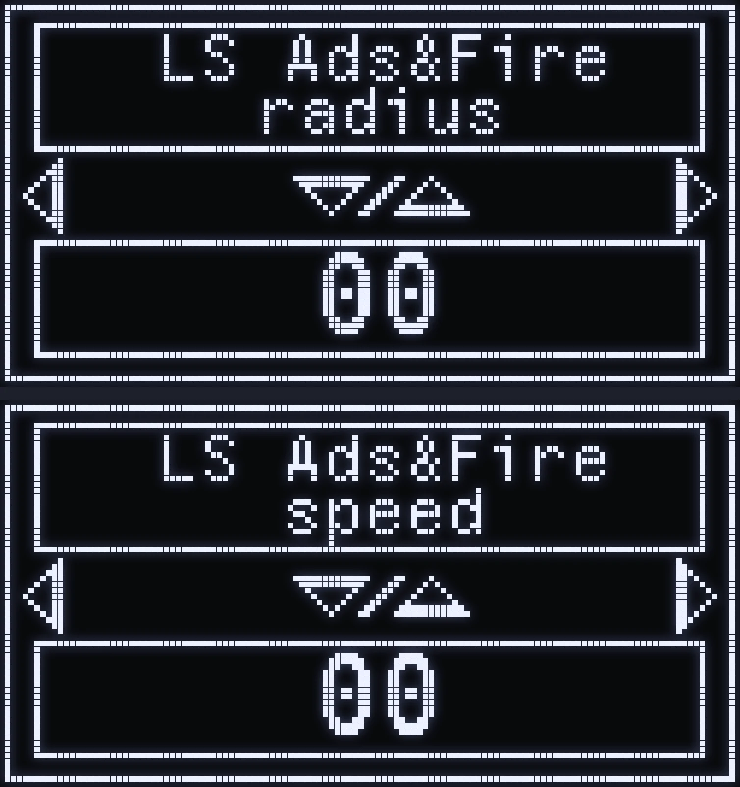 LS ADS&FIRE screen of the JELLY script on the Cronus Zen