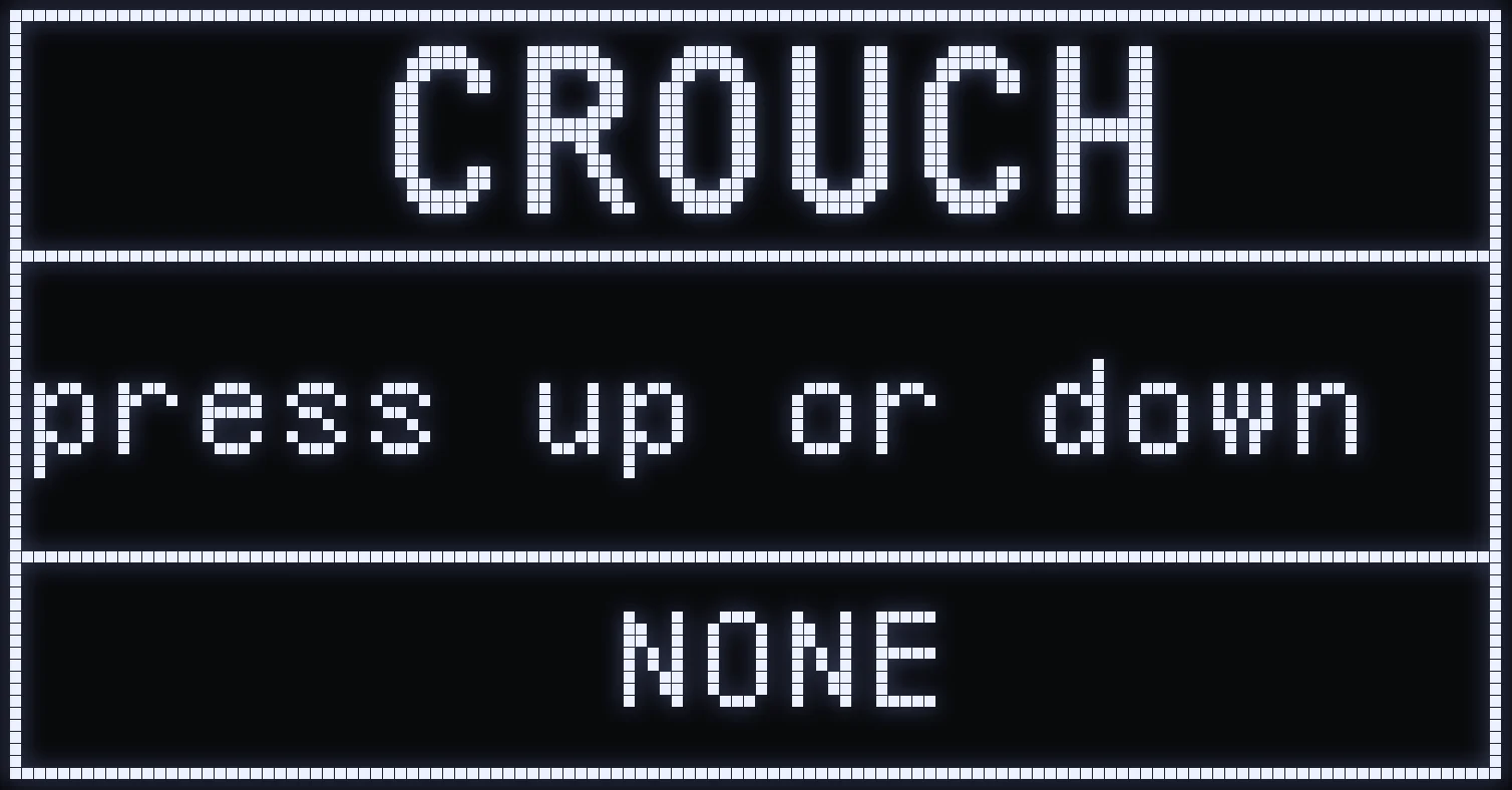 CROUCH screen of the SERVAL script on the Cronus Zen