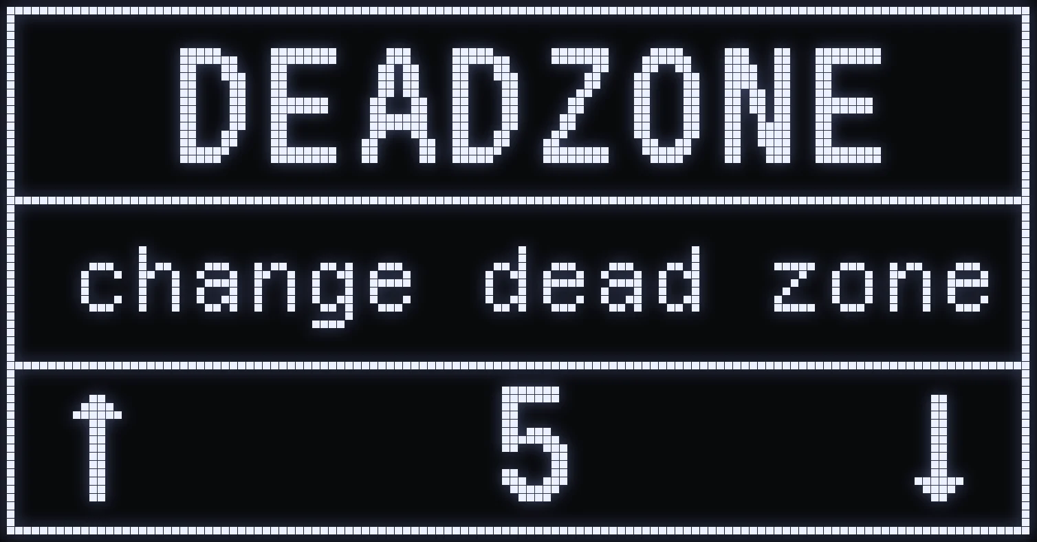 DEADZONE screen of the SERVAL script on the Cronus Zen