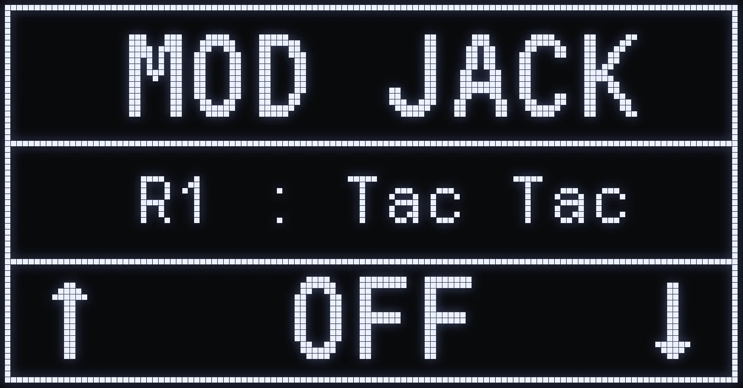 MOD JACK screen of the SERVAL script on the Cronus Zen