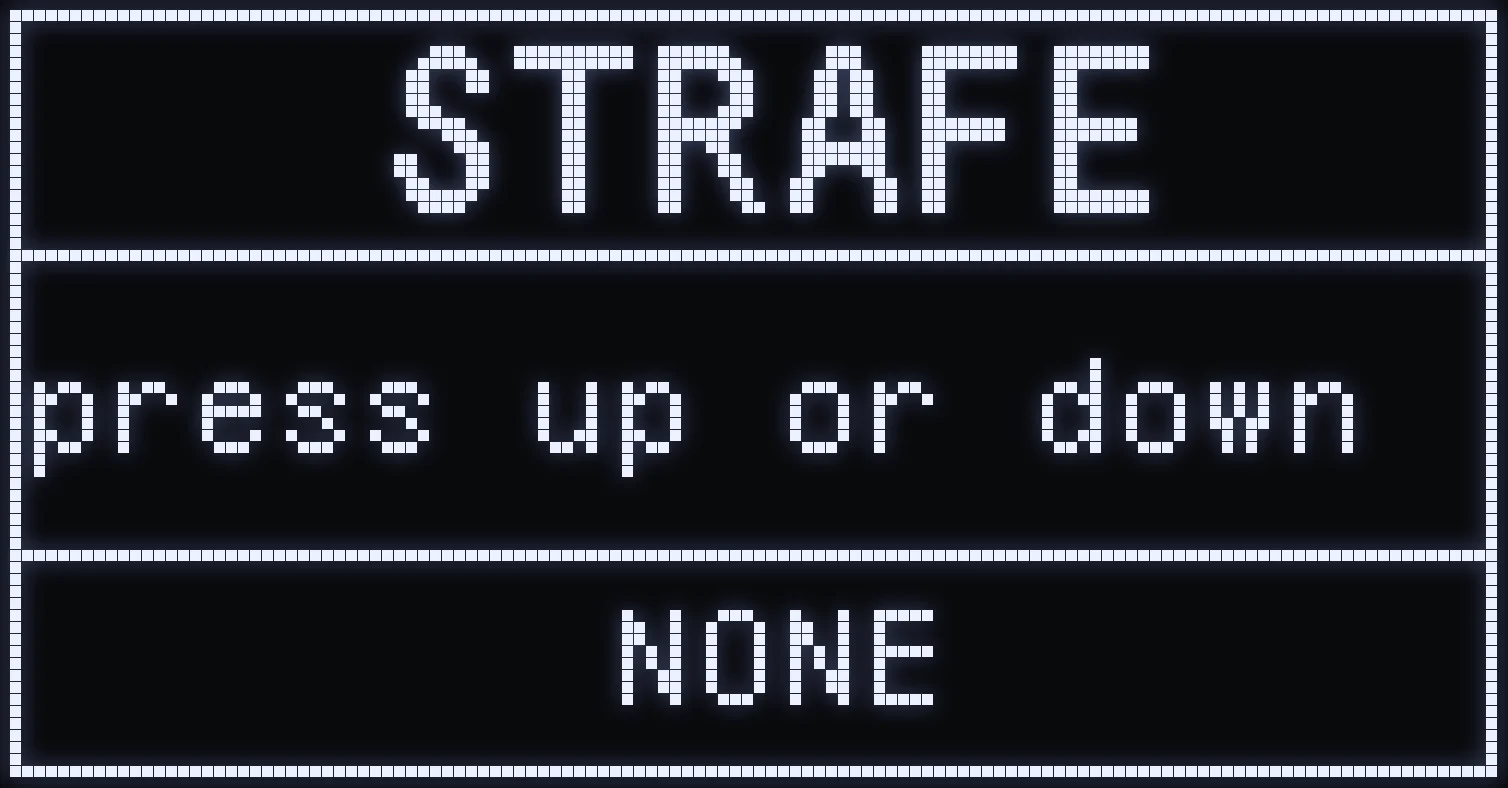 STRAFE screen of the SERVAL script on the Cronus Zen