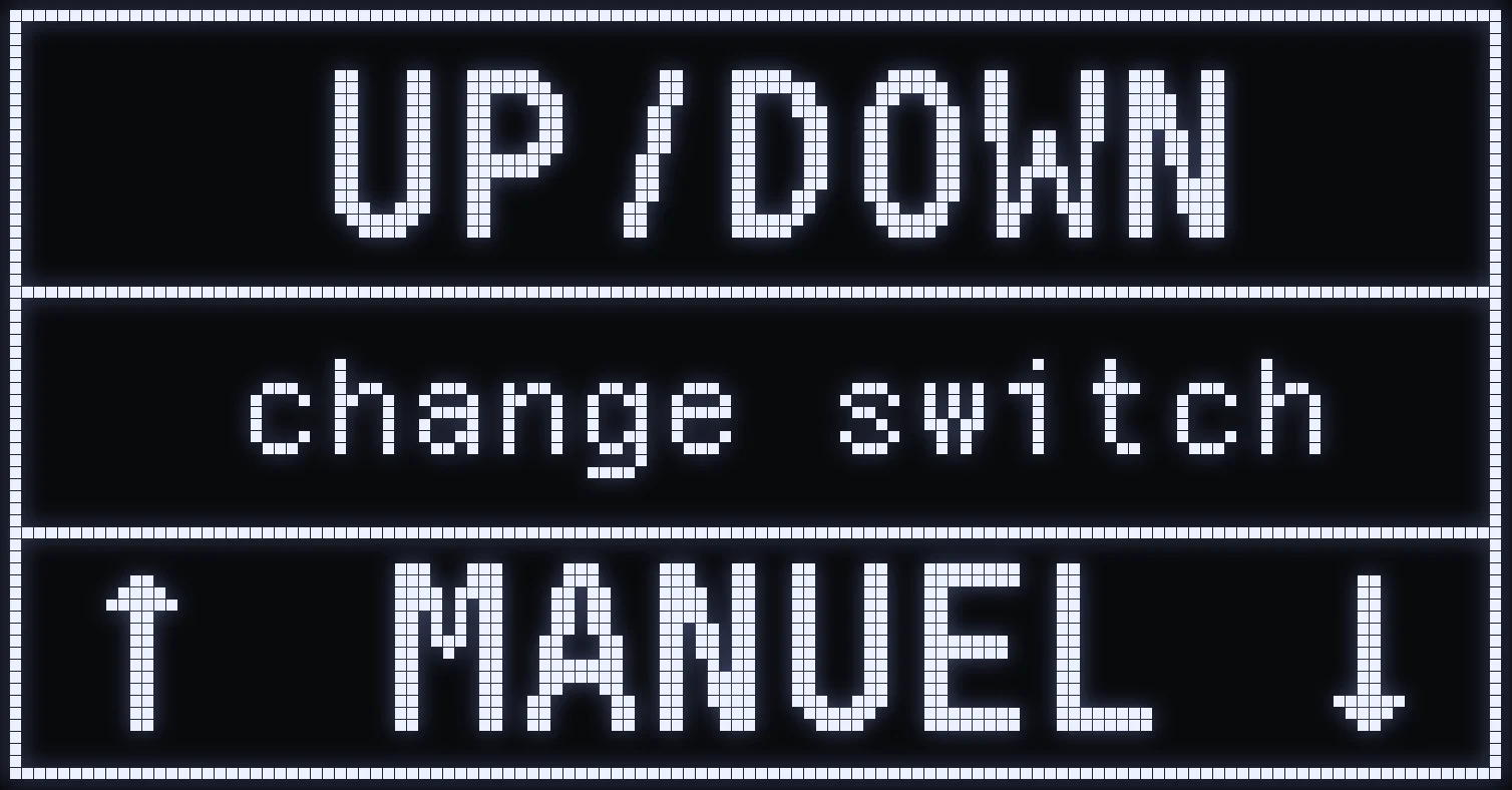 UP / DOWN screen of the SERVAL script on the Cronus Zen